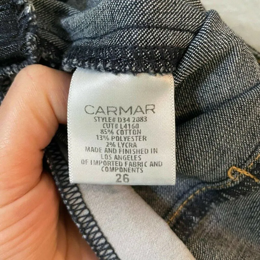 Carmar Blue Denim Zip Up Jean Mini Skirt Womens 26 Blue Denim Coastal Cowgirl Size 4 - Image 8