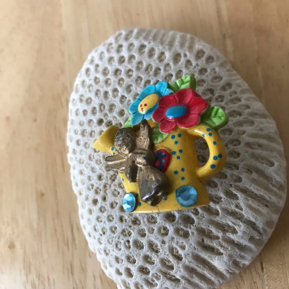 Gardening Angel Pin Brooch Flower Garden Handmade - Image 6