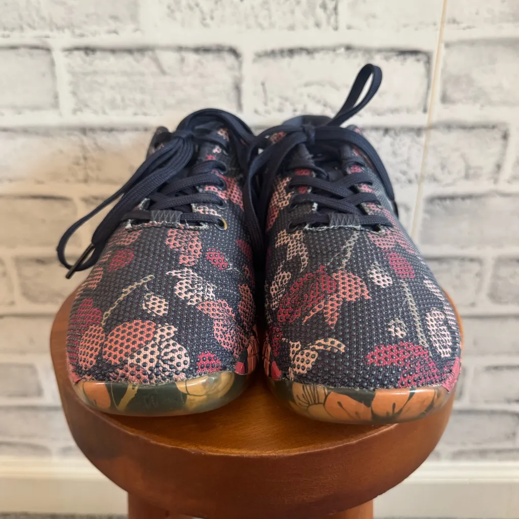 Women’s NOBULL project navy blue cherry blossom trainer sneakers Size 9.5 - Image 3