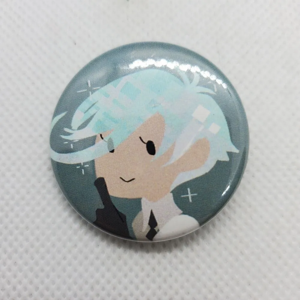 Anime Character Button Pin Blue - Image 3