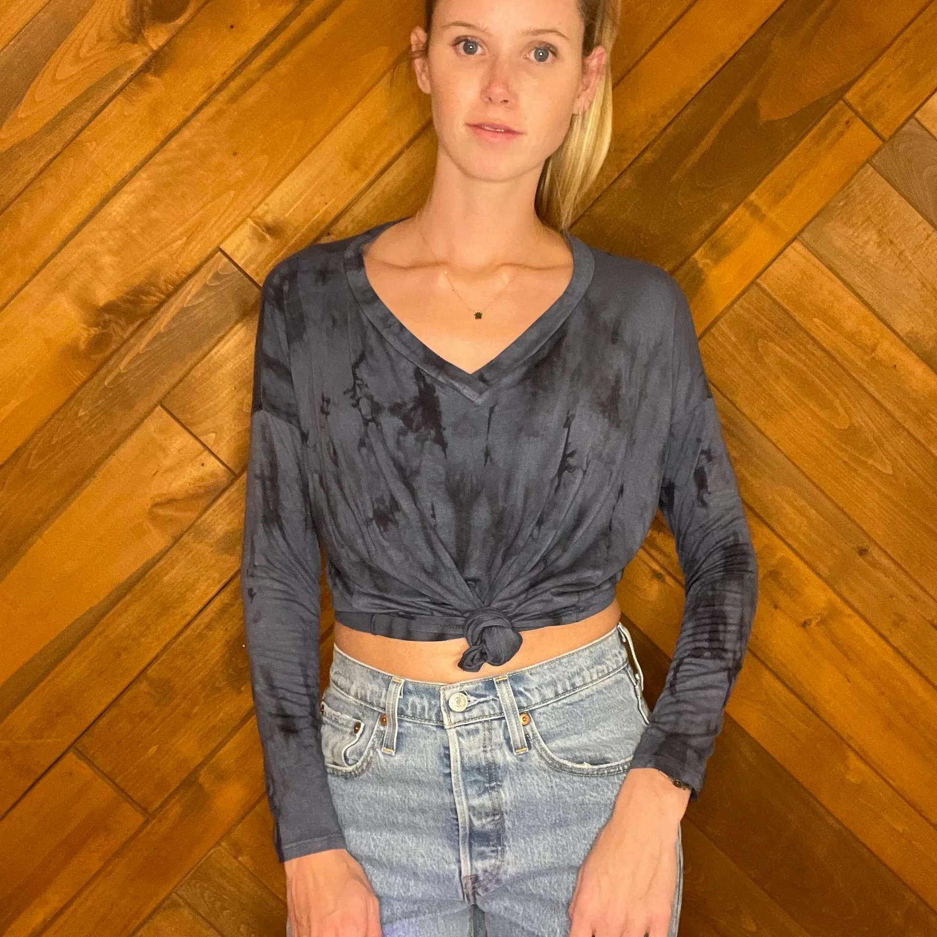 Francesca's  Soft Tie-Dye Long Sleeve Top  - Image 6