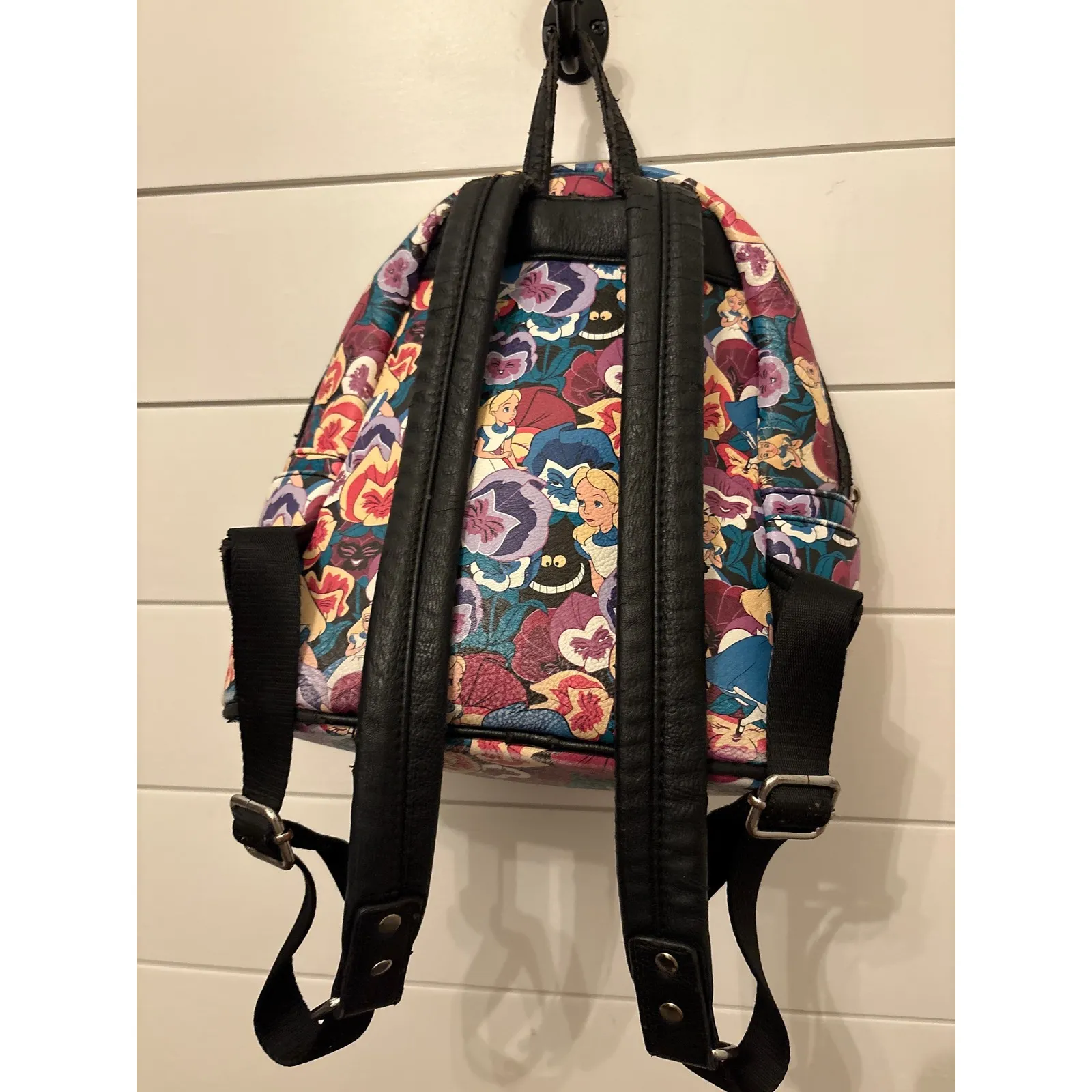 Disney Loungefly Alice in Wonderland Mini Backpack Floral Print - Image 3