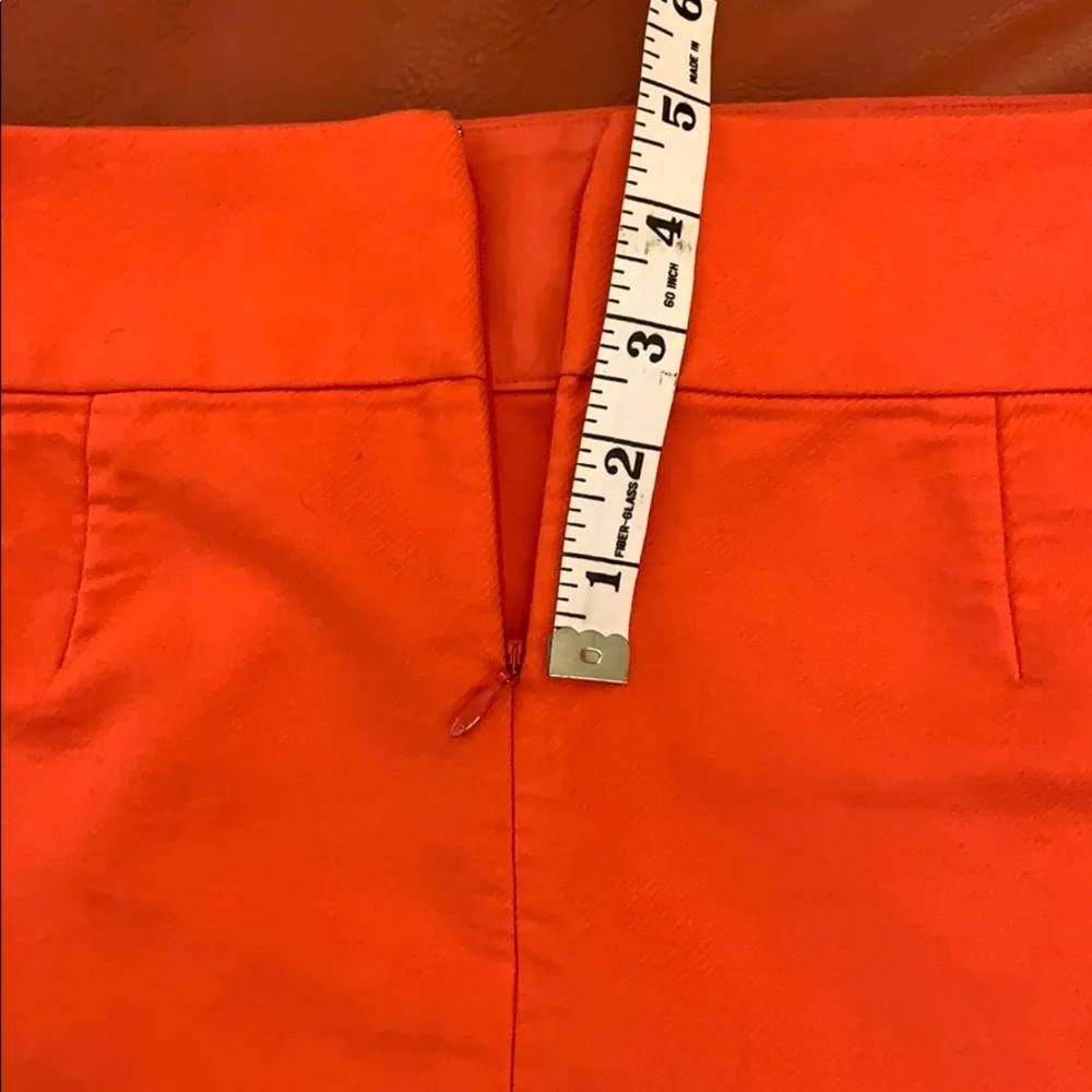 J. Crew bright orange "double serge" mini skirt. - Image 10