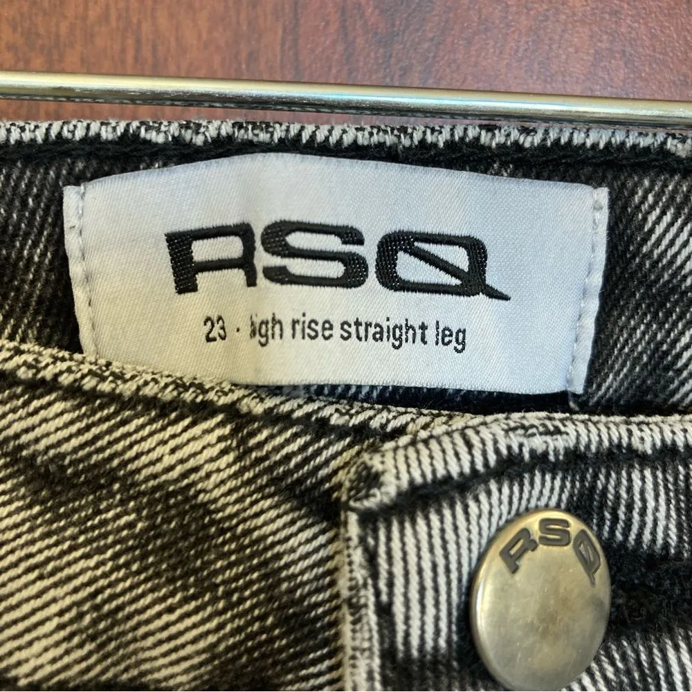 RSQ High Rise Straight Leg Gray Jeans Size 23 - Image 4