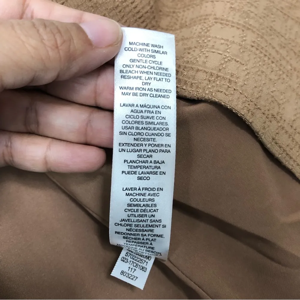 Chico’s Copper Brown Textured Jacquard Jacket women’s Chico’s Size 2; US Size L - Image 5