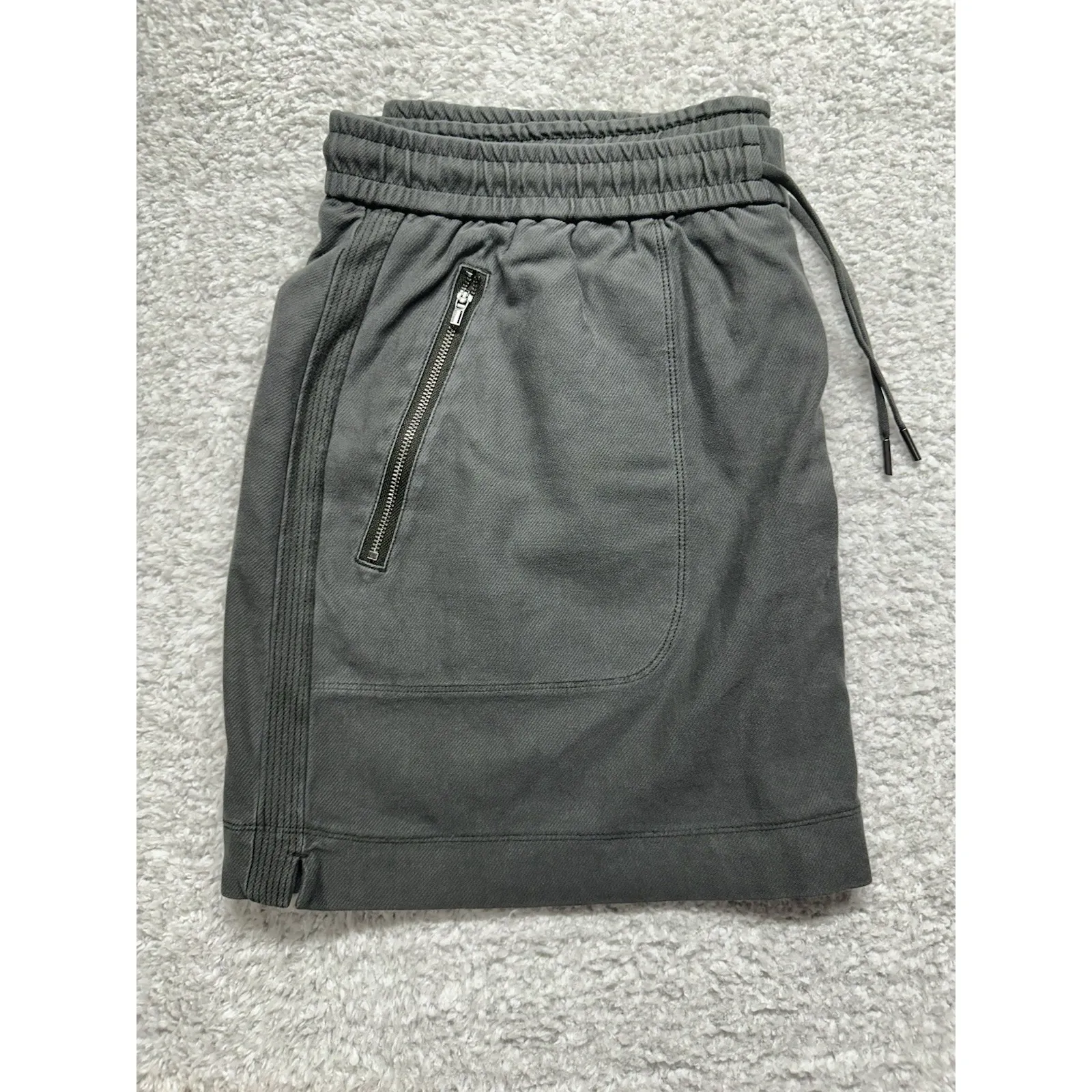 Athleta Farallon Skirt Womens 16 UPF Organic Cotton Athleisure Zip‎ Pockets Gray - Image 8