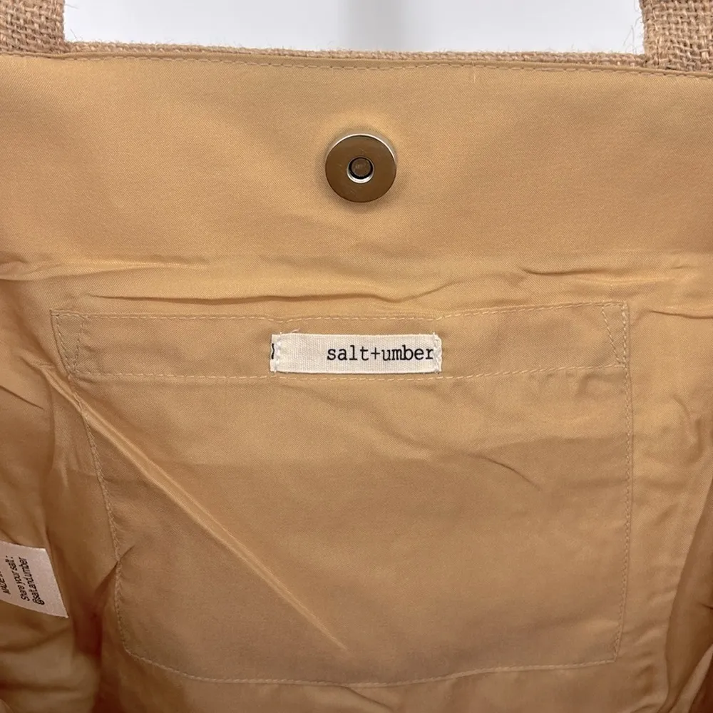 Salt + Umber Boho Isla Jute Seashell Beach Tote Bag New with tags! Tan - Image 13