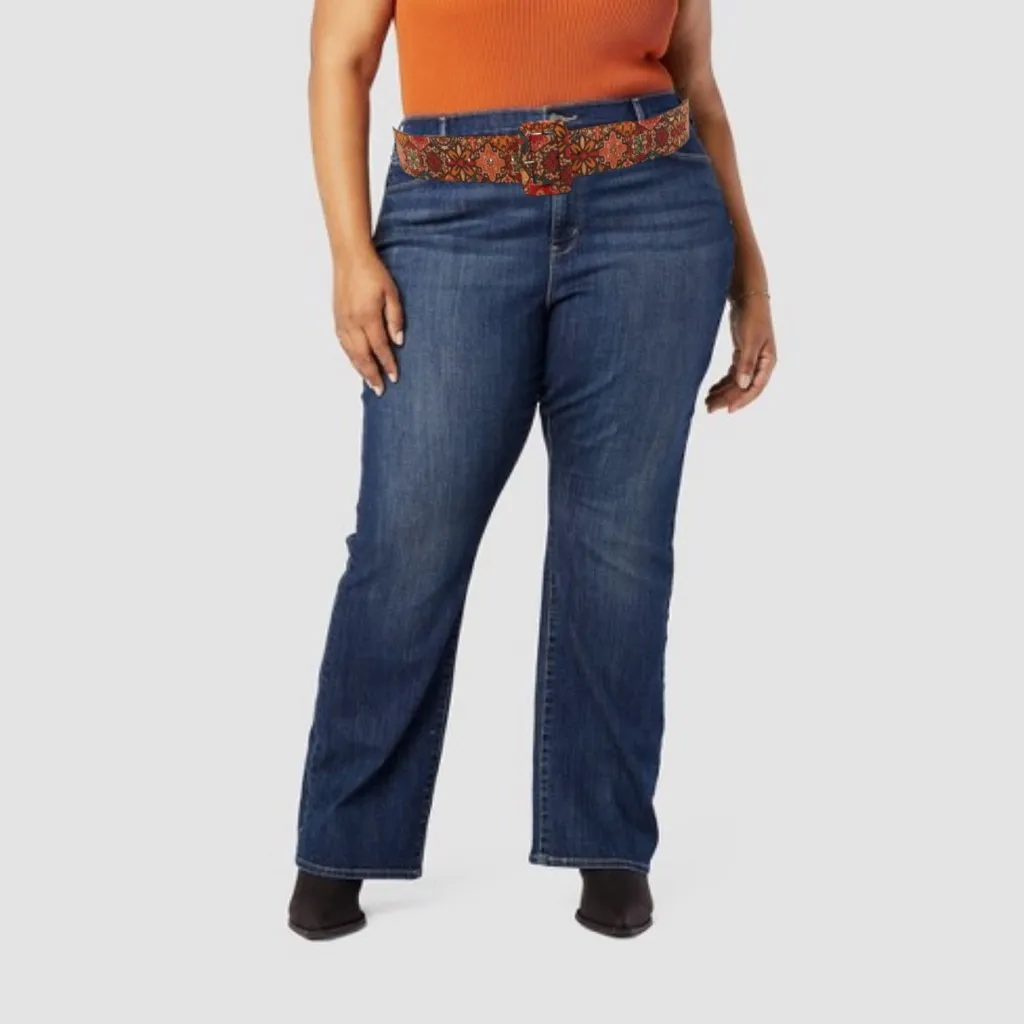 Fashion Vintage Style Belt Faux Leather Cork Material‎ Western Bohemian Tan Size L - Image 3