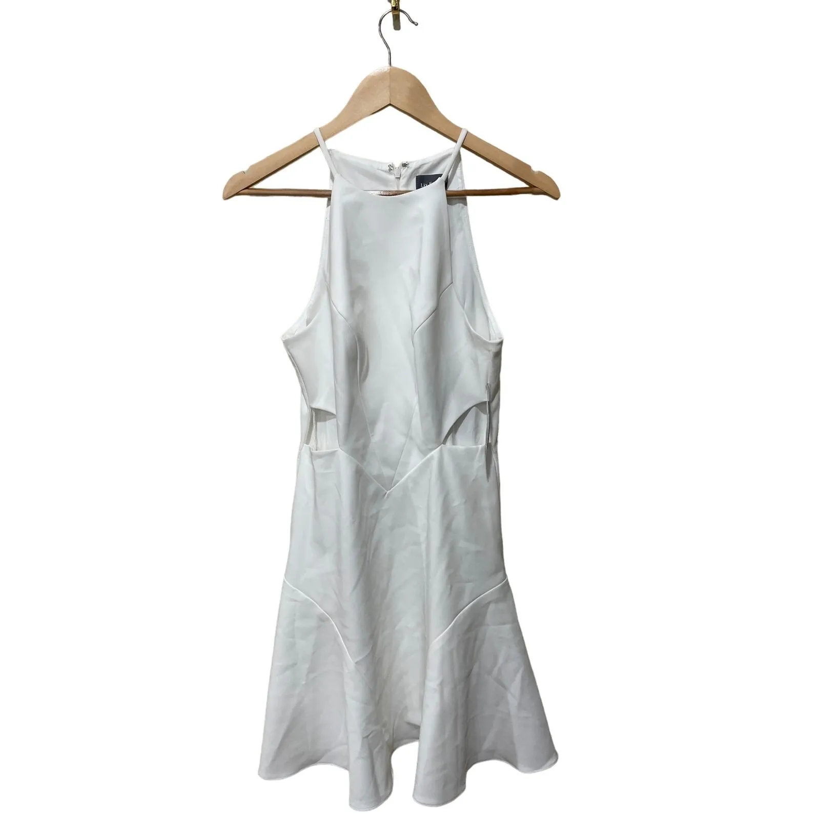 LIV FOSTER Cutout Halter Mini Dress Size 4 White - Image 6
