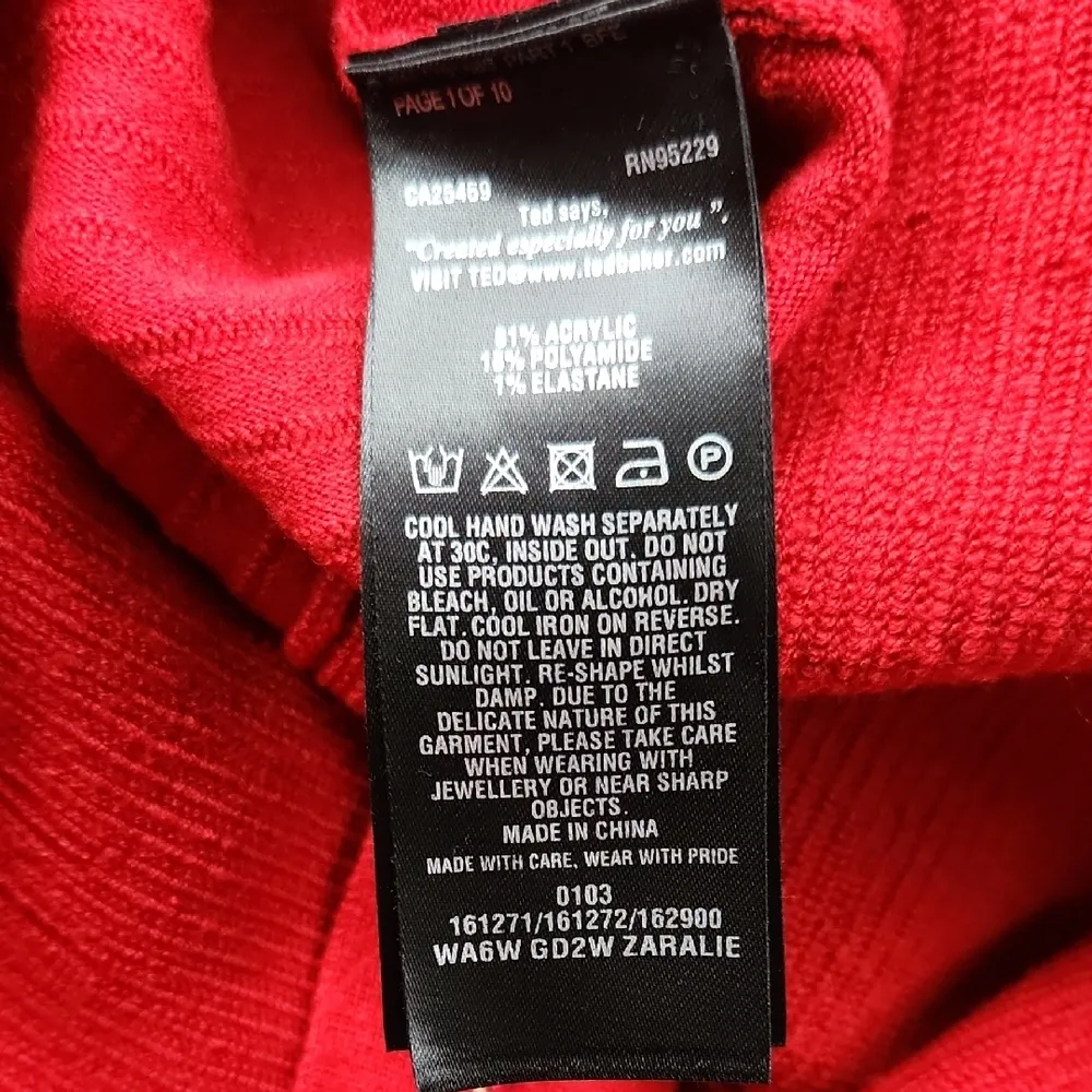 Ted Baker Zaralie Jacquard Panel Skater Dress Red 2 - Image 7