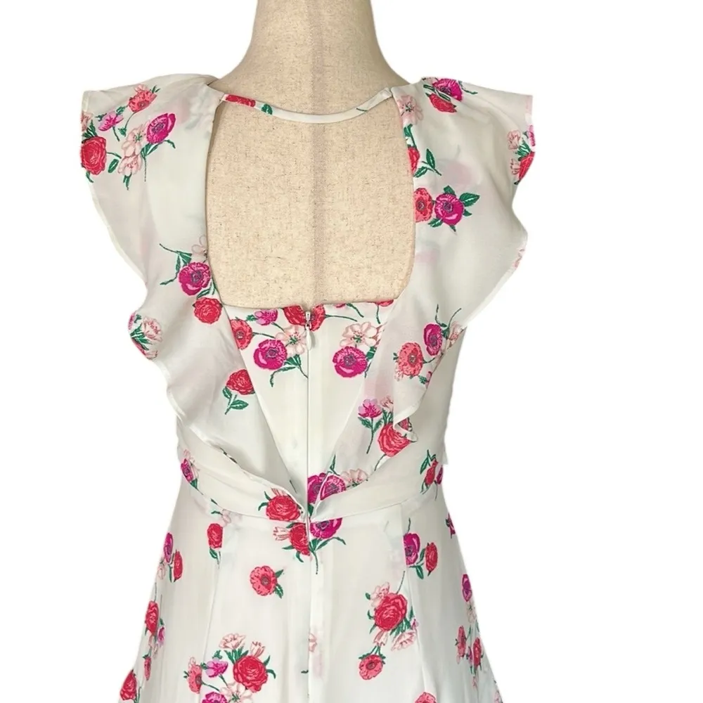 Express flowered ruffle Dress With Tie waist - Image 10