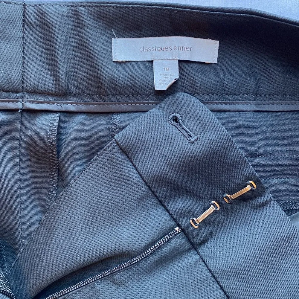 NWT π€ Classiques Entier Nordstrom Front Zip Stretch Wide Leg Dress Pants, 18 - Image 6