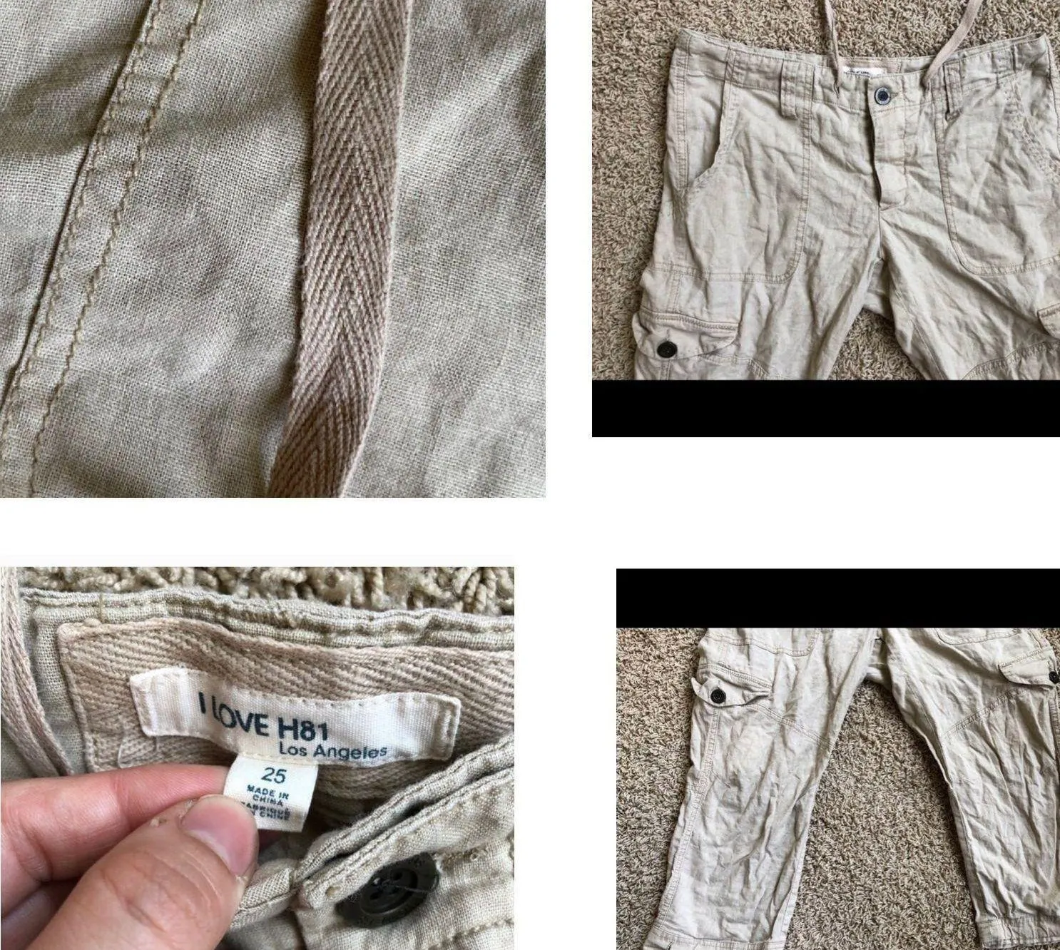 Vintage F21 Capri Cargo Pants Sz 25 - Image 8