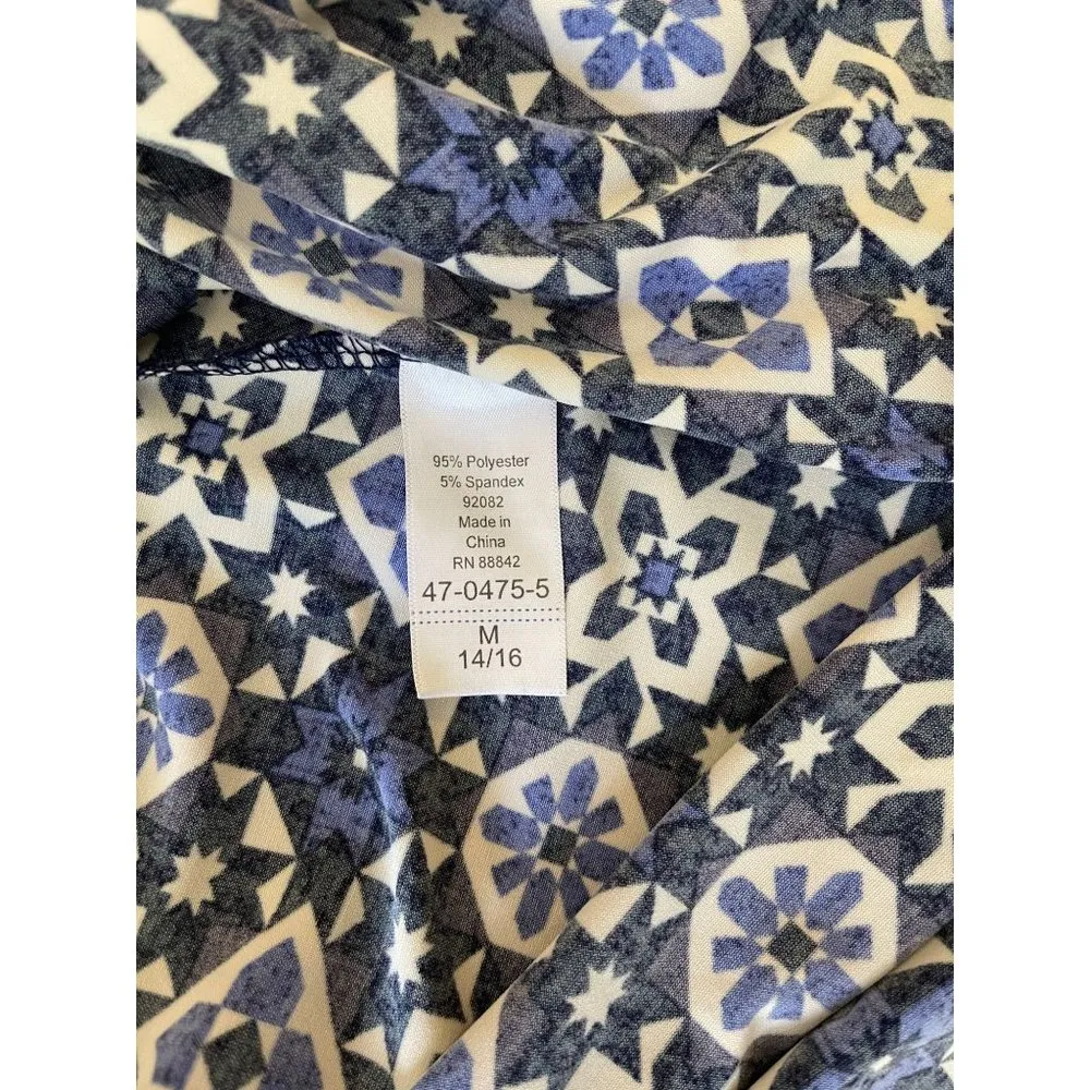 Ellos Long Sleeve Dress Women Size 14 / 16 Blue - Image 7