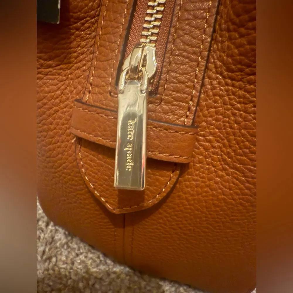 Kate Spade  Leila Triple Compartment Patchwork Suede Brown Medium Shoulder Bag - Image 4