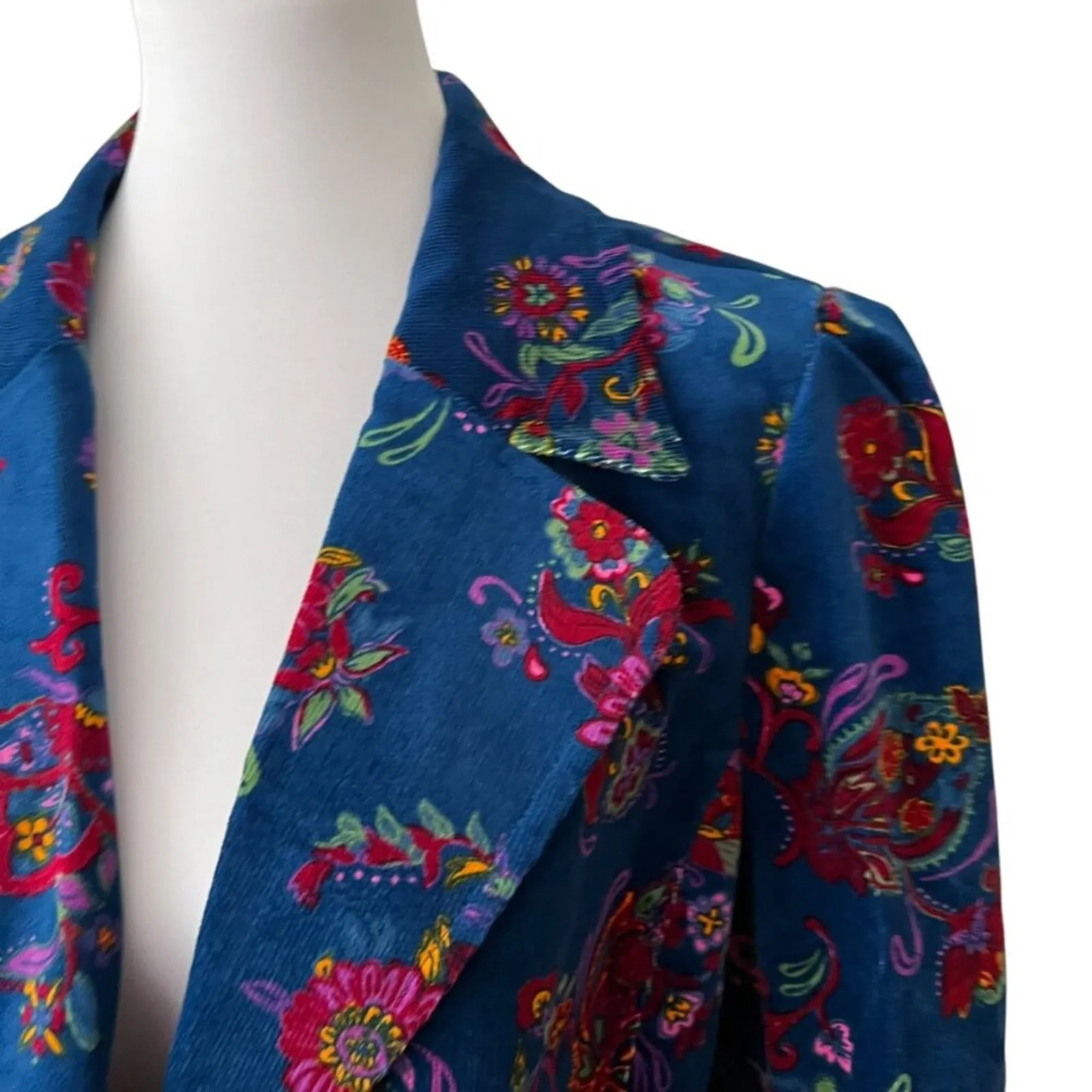 Modcloth XL Jacket Blazer Corduroy Retro Gift Stretch Boho 70s Cottage Holiday - Image 13