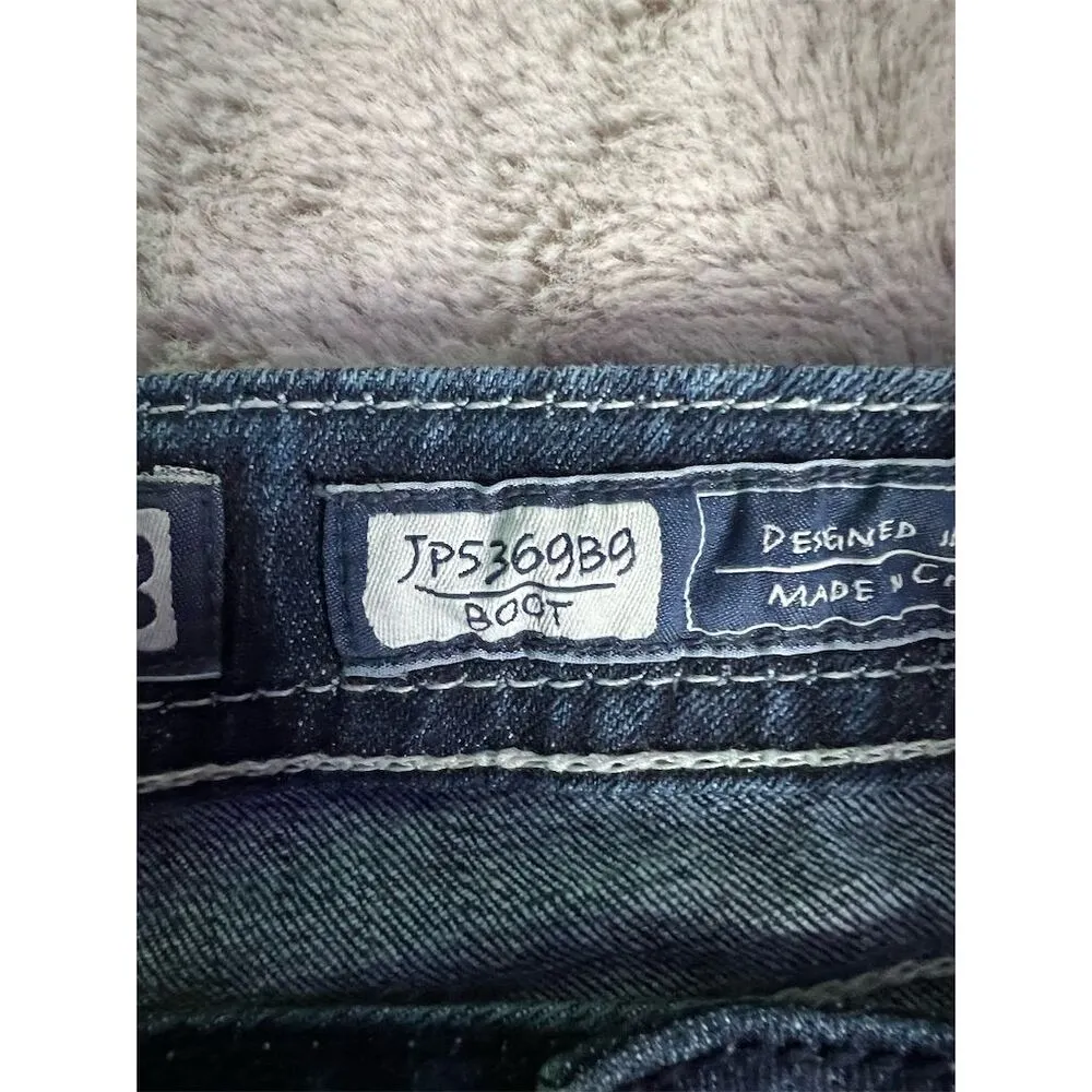 Miss Me Women's Bootcut Jeans Size 28 Blue Bling Embellished Mid Rise - Image 6