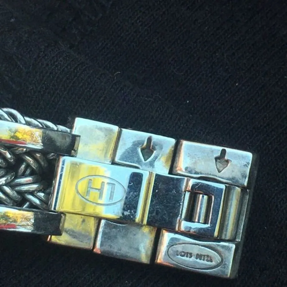 Watch Sterling Silver Roman Numbers Bracelet Link Watch Rare - Image 10