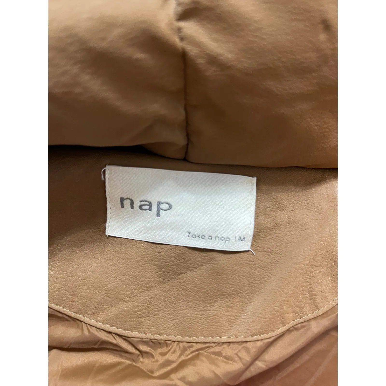 Nap Loungewear Take a nap Women's Tan Oversized Hooded Down Parka M Brown Size undefined - Image 3