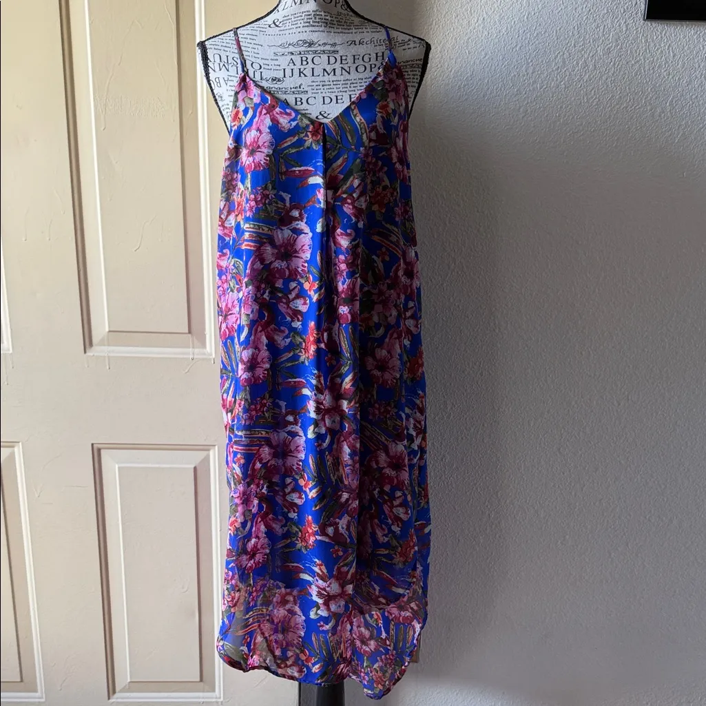 Mary & Mabel Vibrant Floral High Low Dress - Image 2