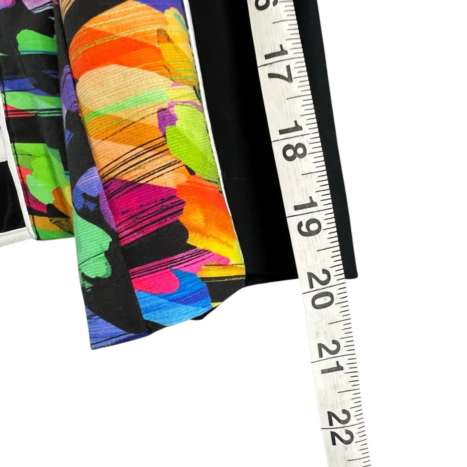 Fuego Woman Jacket Womens 8 Black Multicolor Mixed Media Full Zip Artsy Chic NEW - Image 9