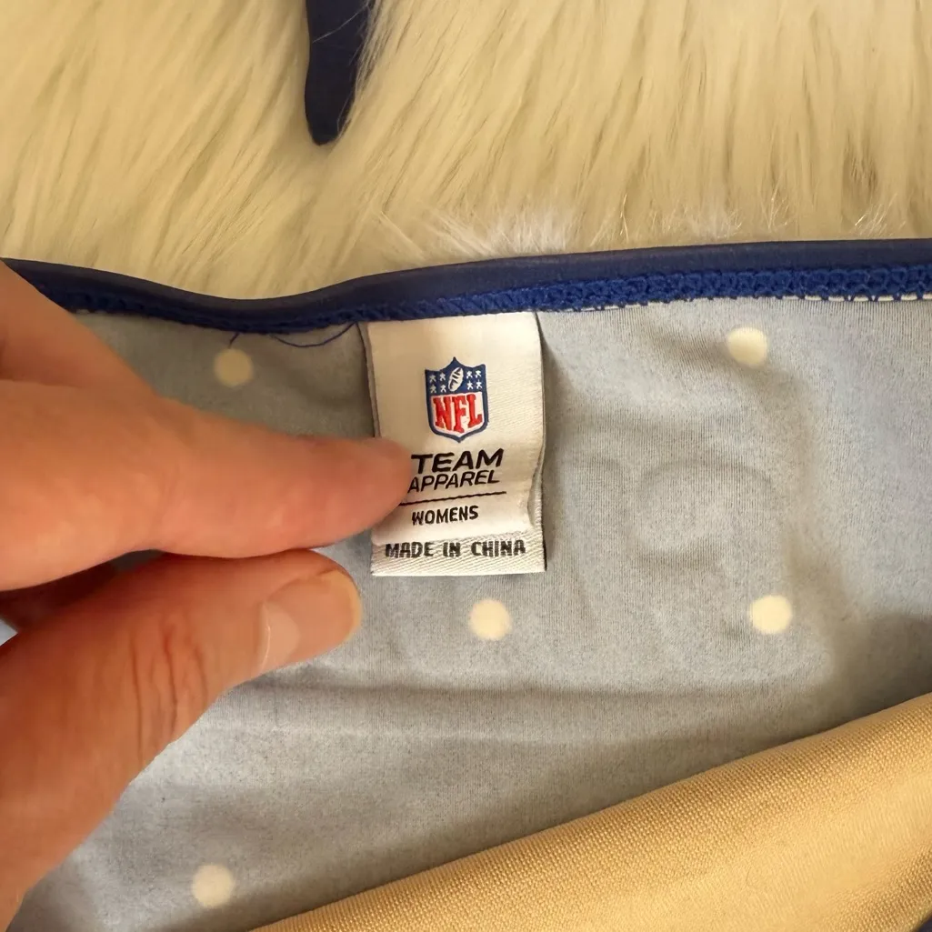 NFL New York Giants Navy Blue Polka Dot Bottoms XL - Image 3