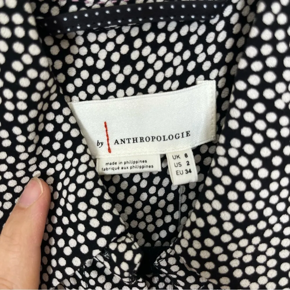 Anthropologie Loveland Wide Leg Black & White Jumpsuit New Size 2 - Image 7