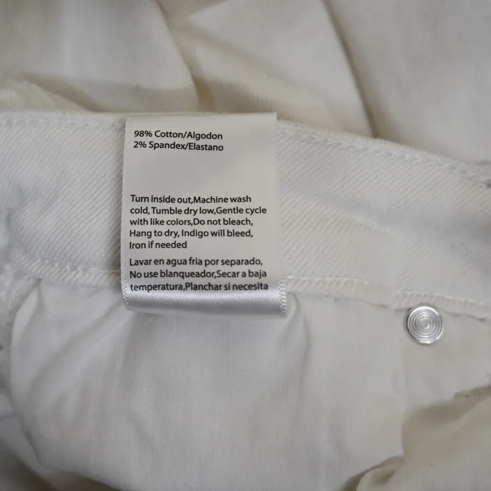 Risen Womens 15/32 High Rise Distressed Flare Jeans White Size undefined - Image 11