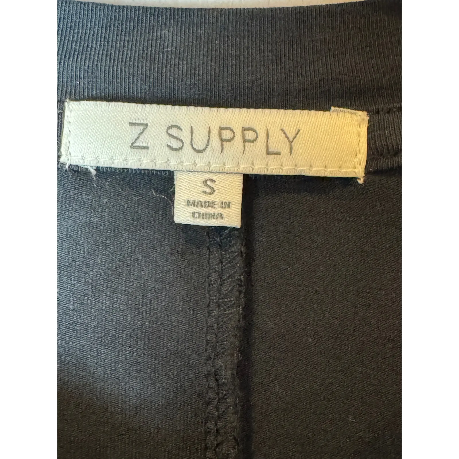 Z Supply Dress Women Small Black Cotton Knit‎ Carmela Mini Athleisure Gorpcore - Image 8