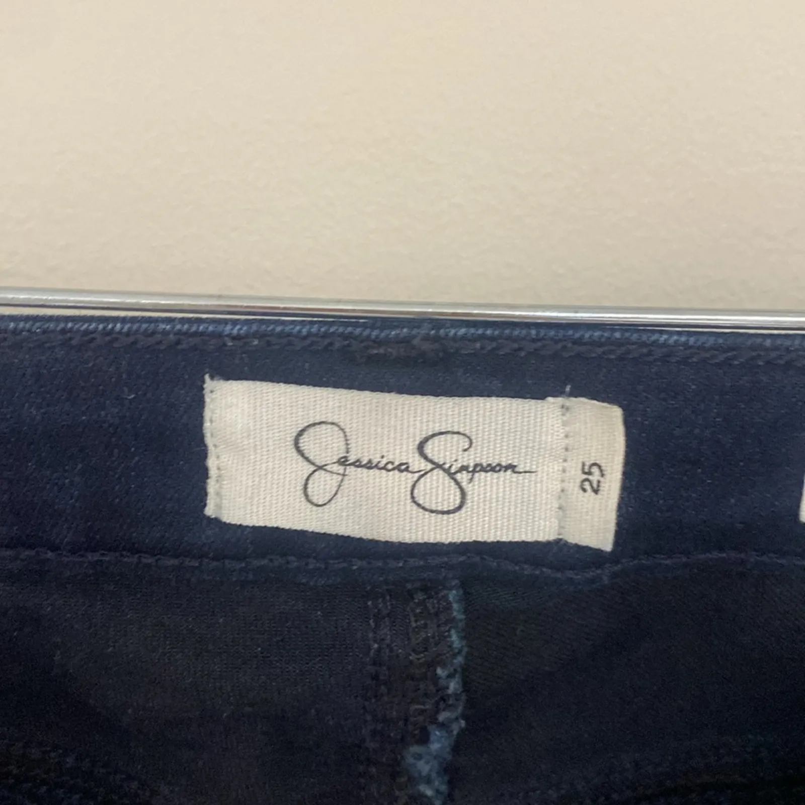 Jessica Simpson Kiss Me Super Skinny Dark Wash Jeans Size 25 - Image 5