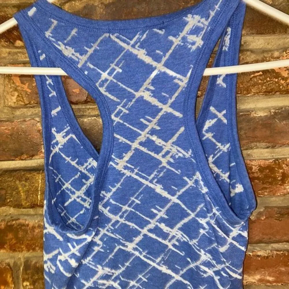 City Stars Blue Graphic Racerback Tank Top Medium - Image 8