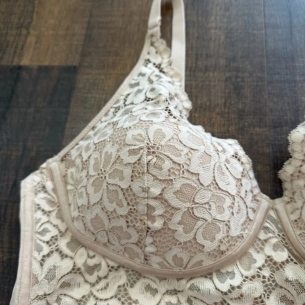 Maidenform Pure Comfort Lace & Mesh Longline Wireless Bralette Size 38B - Image 3