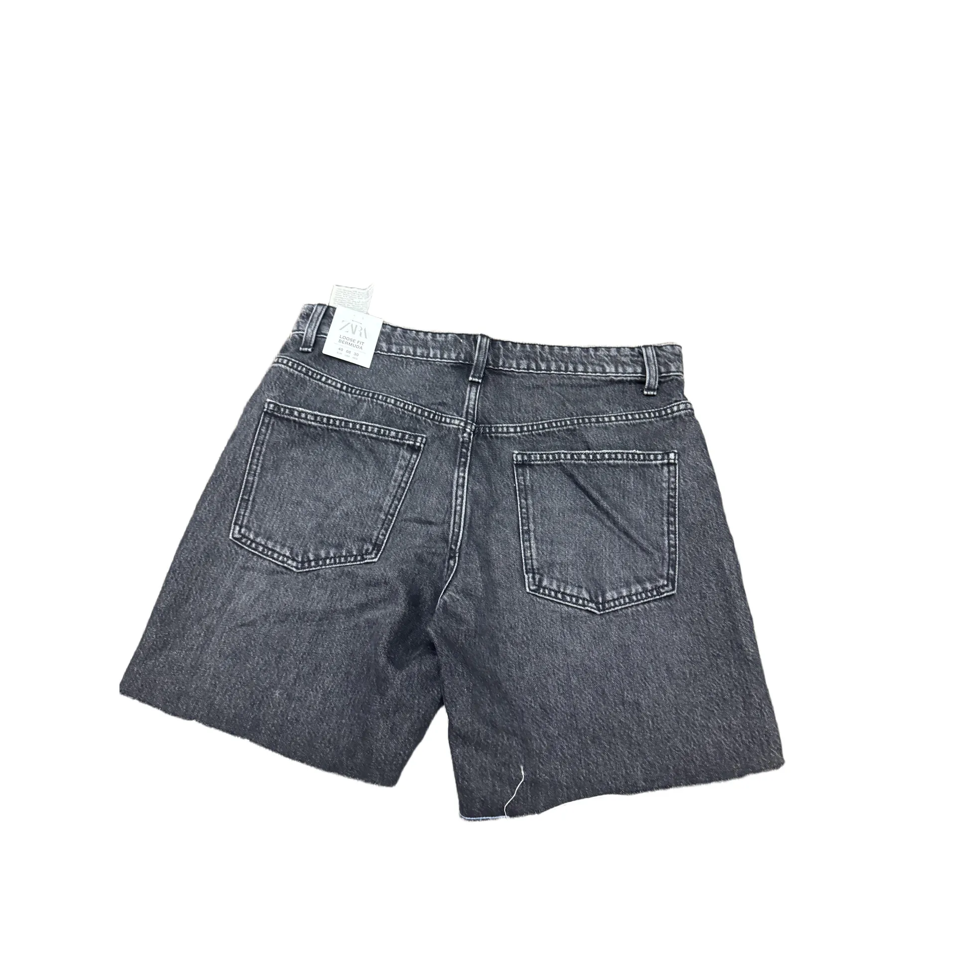 ZARA Black Denim Shorts - Image 2