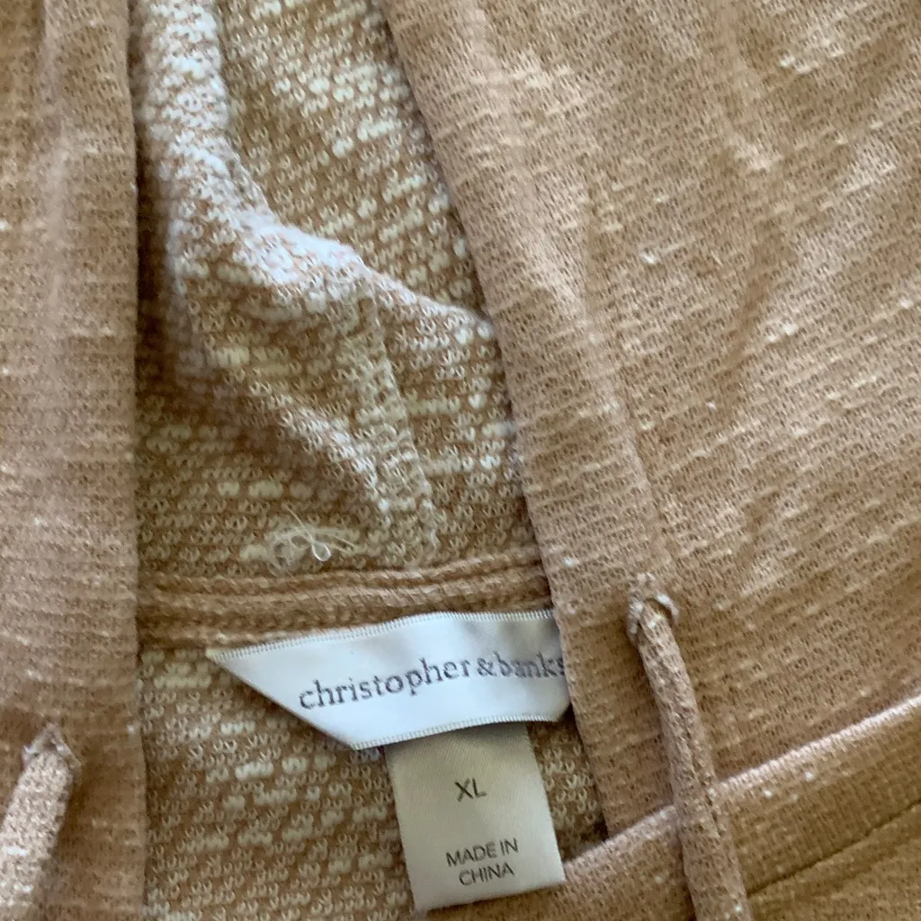 Christopher & Banks Light Brown Hooded Top (272) - Image 7