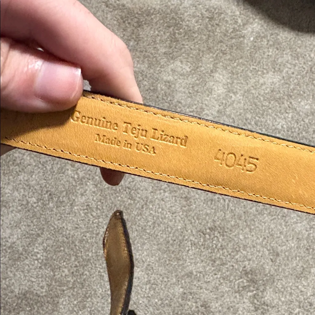 David Yurman Lizard  belt sz 34 - Image 5