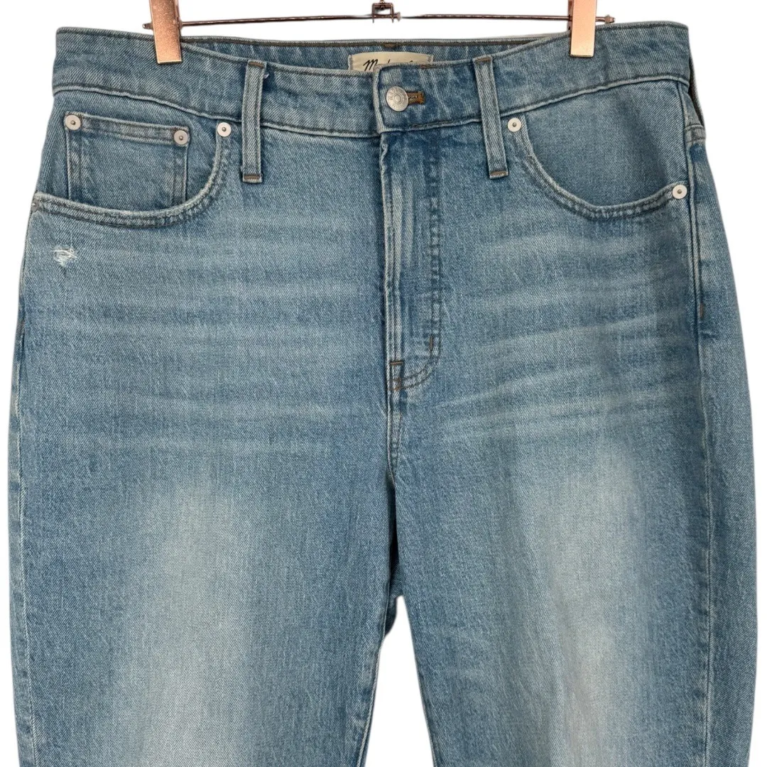 Madewell Women's Curvy Perfect Vintage Jean Light Wash Denim Distressed Size 31T - Image 7