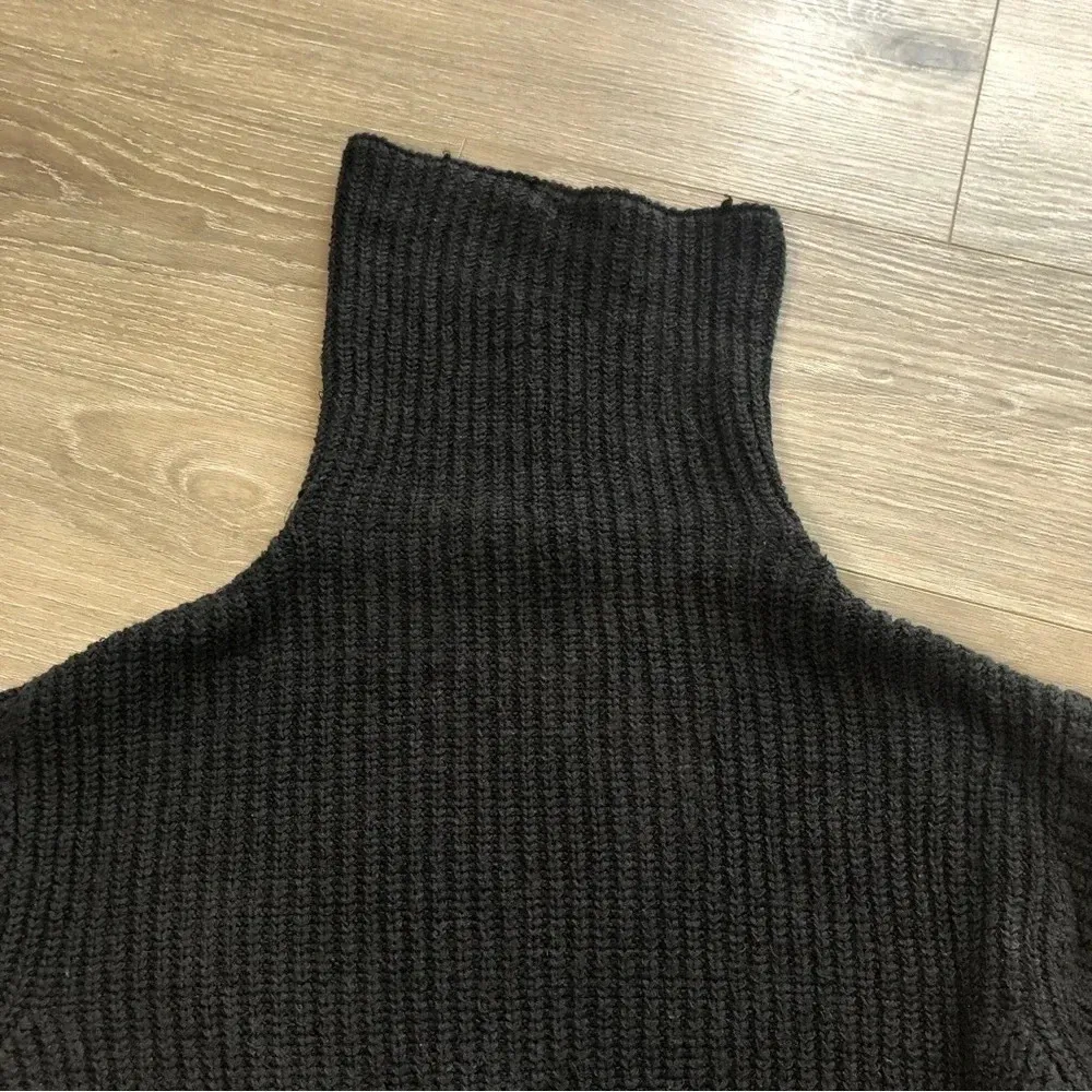 For The Republic Black Chunky Knit Turtleneck Long Sleeve Sweater Womens Size S - Image 9