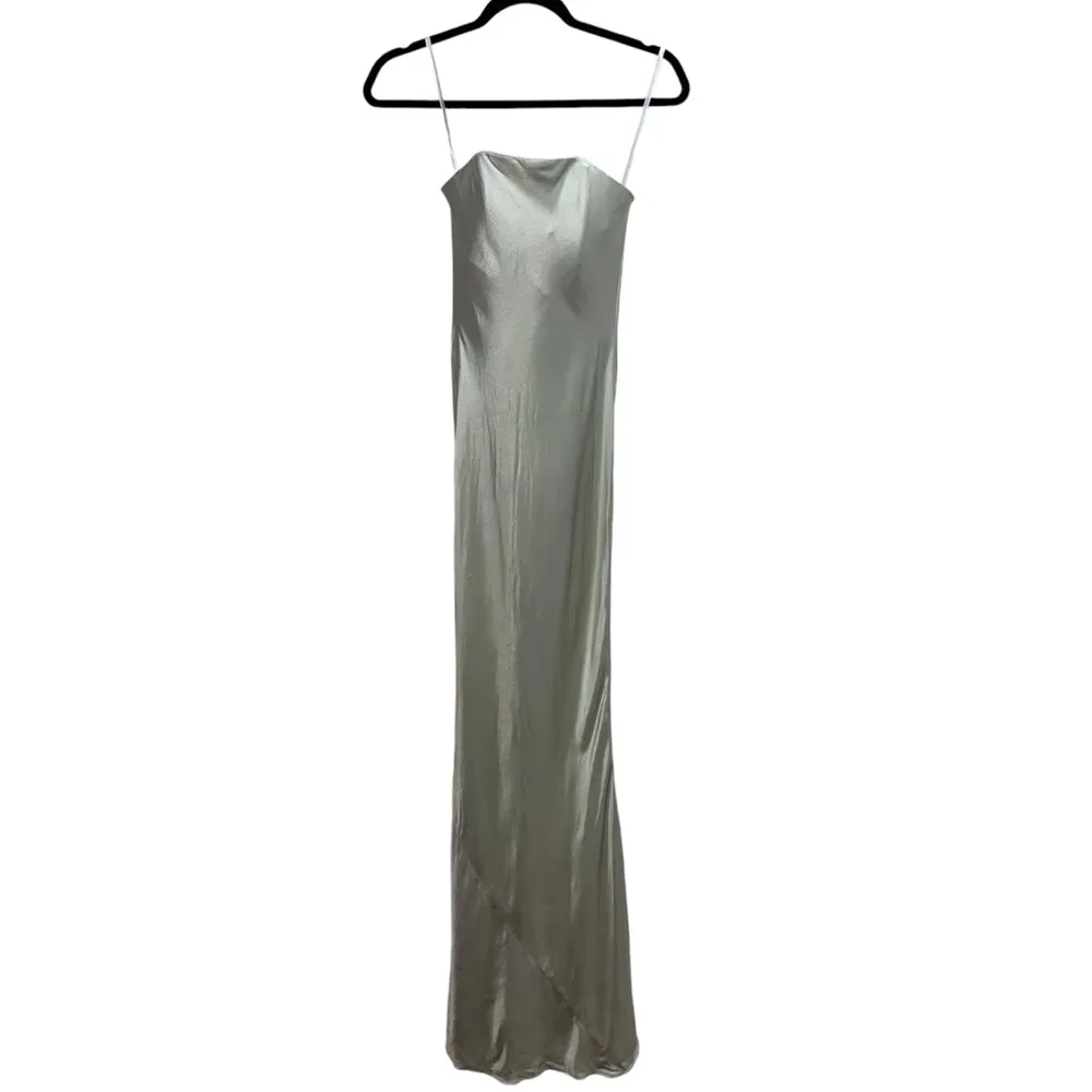 NEW NWOT  X Revolve Mikayla Strapless Maxi Gown In Sage Green - Image 3
