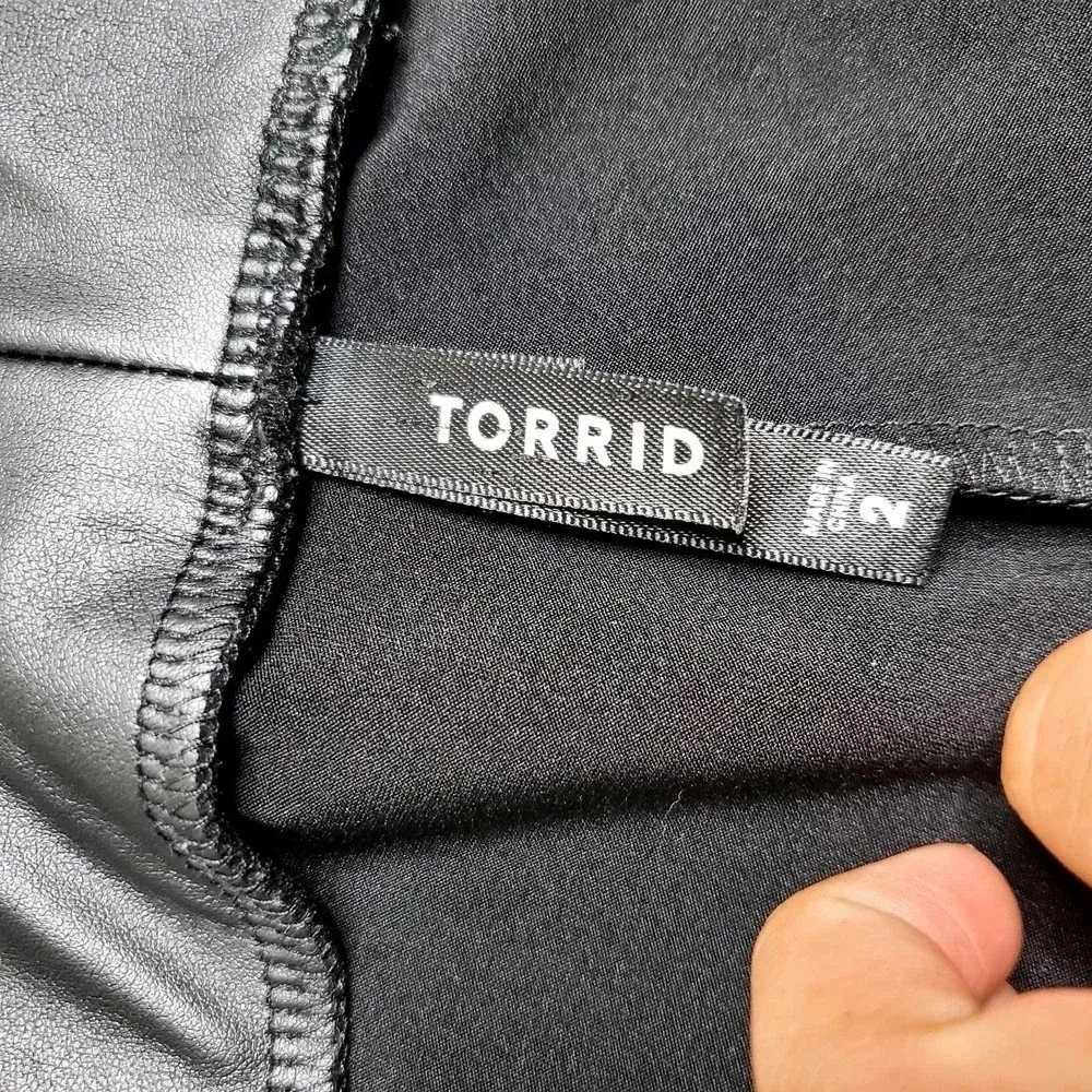 Torrid Black Faux Leather Legging - Image 5