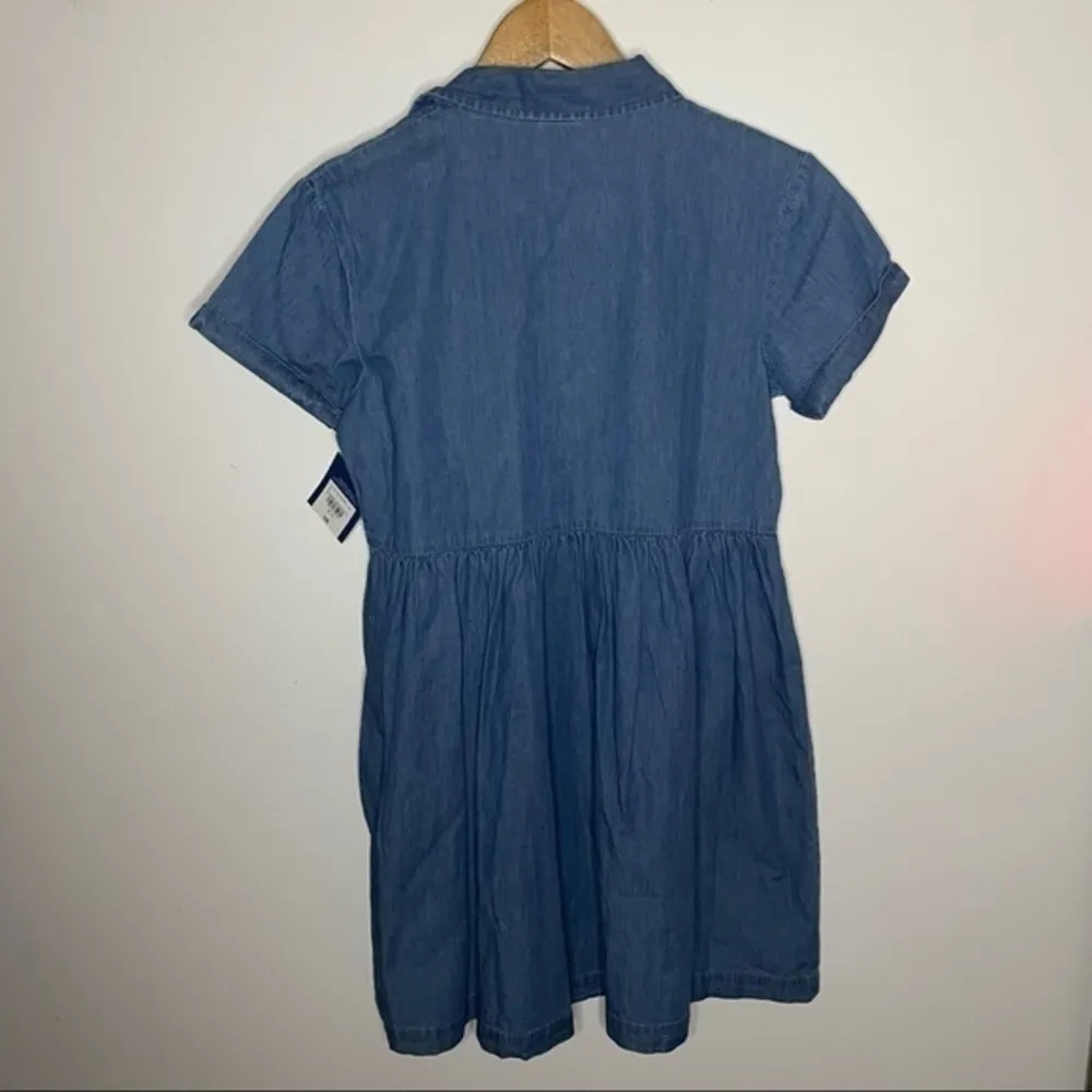 Arizona Jean Company Chambray Button Down Dress Medium Wash 100% Cotton XL 16 JR - Image 3