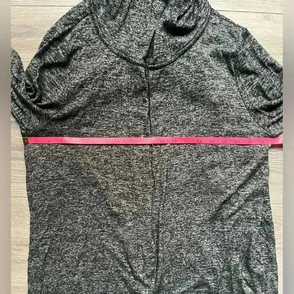 Athleta Gray Duster Open Cardigan Long Hood Activewear Yoga Cozy Size M - Image 8