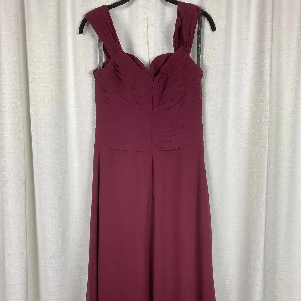 Bill Levkoff Burgundy Wine Cap Sleeve Long Dress Sz.4 NWT - Image 10