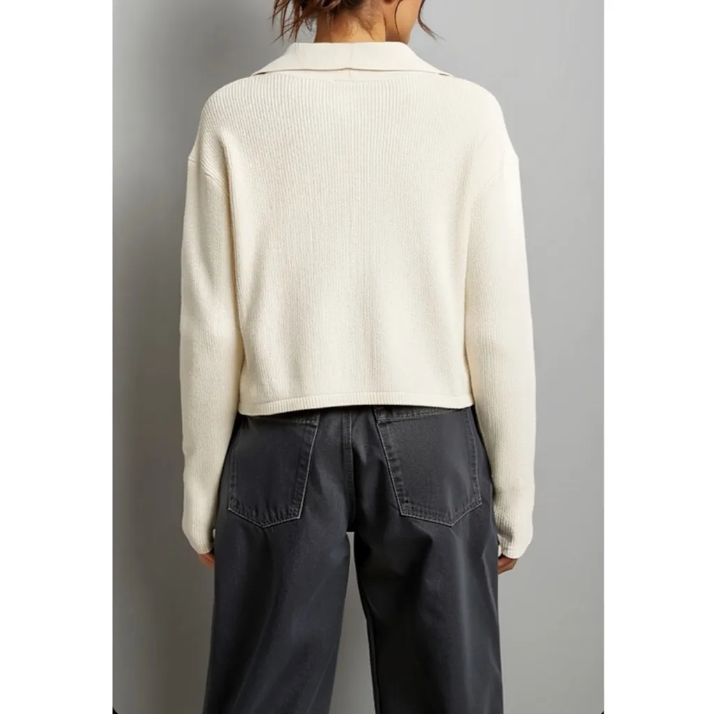 AYA MUSE Keri Knit Sweater, Cream, Small - Image 8