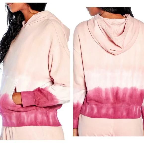 NWT Wildfox Tie Dye Pink Hoodie Oversized  Sweatshirt Small Cozy Loungewear - Image 2