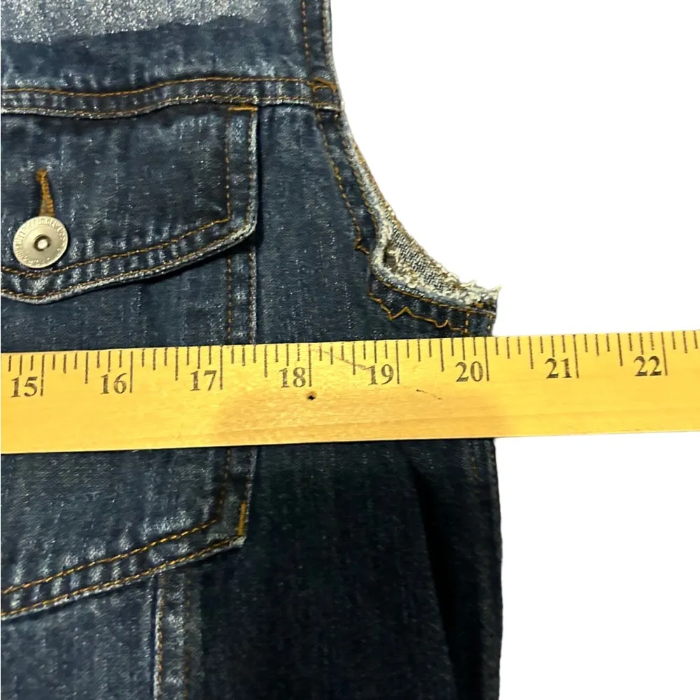 Tested by time denim sleeveless vest with Stars and Stripes size medium - Image 4