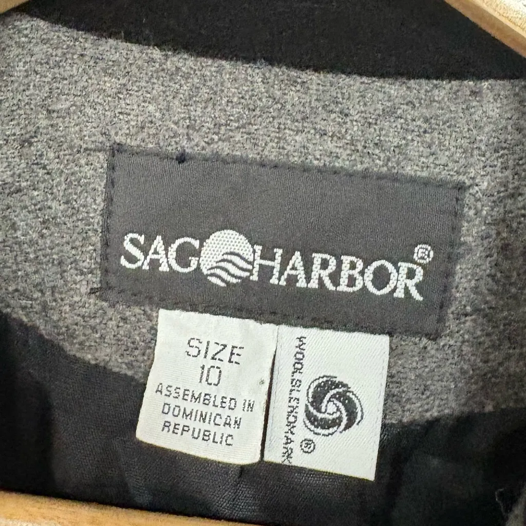 Sag Harbor Gray Wool‎ Blazer Size 10 - Image 5