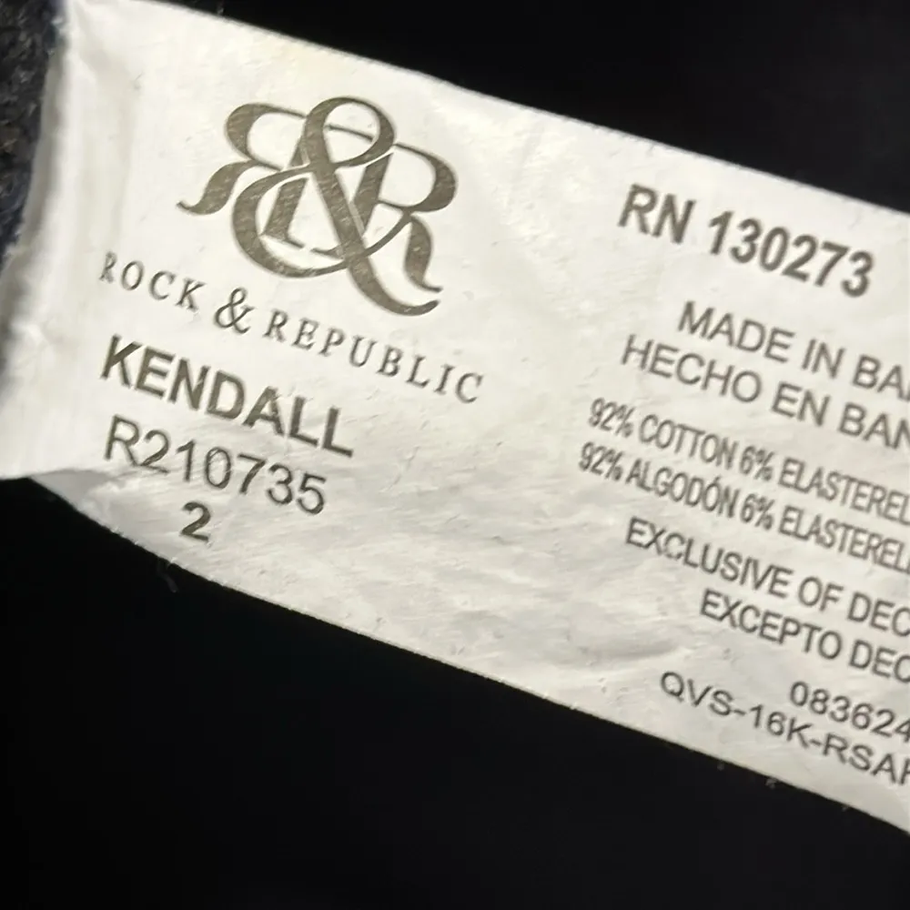 Rock & Republic Kendall Black Mid Rise Cropped Stretch Denim Jeans Womens 2 - Image 12