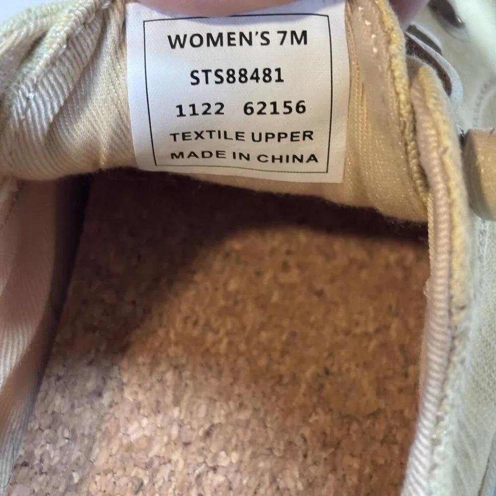 SPERRY Gold Crest Vibe Textile Sparkle Glitter Sneakers Womens Size 7 M STS88481 - Image 10