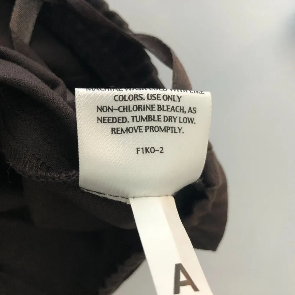 Eileen Fisher Pants Organic Cotton Stretch Straight Leg Ankle Crop Brown XS - Image 5