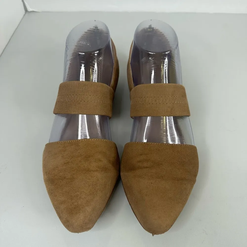 Eileen Fisher Womens size 7 Sienna Suede Leather Hall Flat Shoe Tan Mary Jane - Image 3